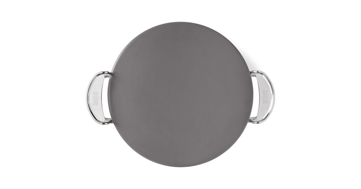 Weber CRAFTED Glasierter Grillstein 8861, rund, Pizzastein(grau)