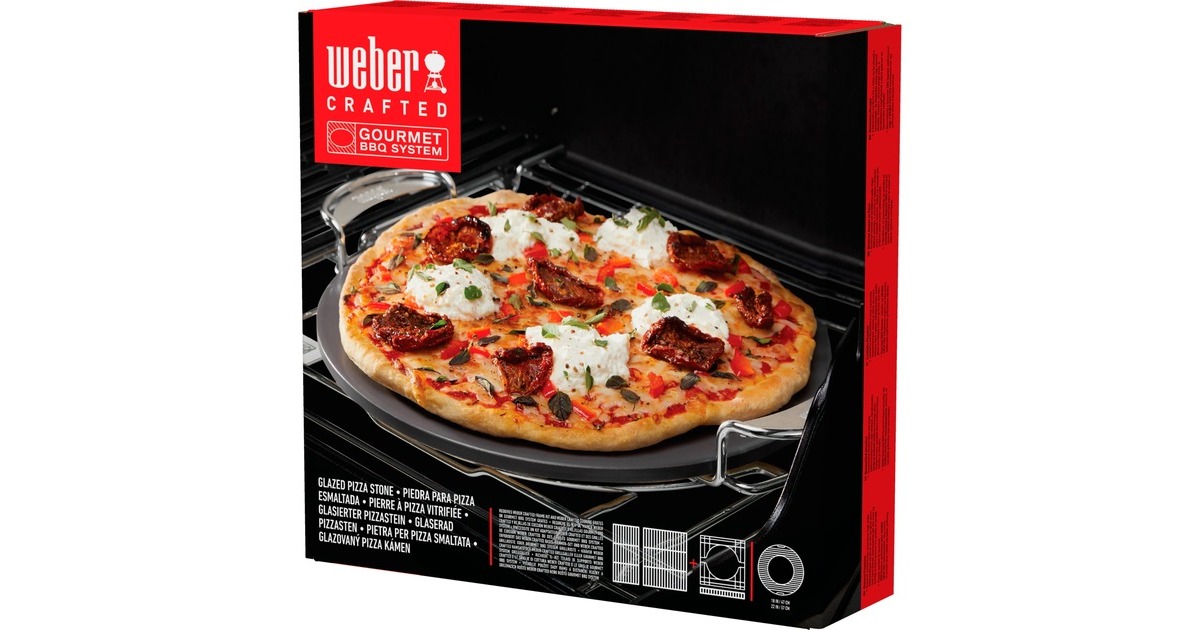 Weber CRAFTED Glasierter Grillstein 8861, rund, Pizzastein(grau)