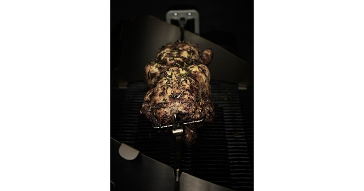 Weber Drehspieß 17560 für Q 100/ Q 1000, Grillspieß(edelstahl)