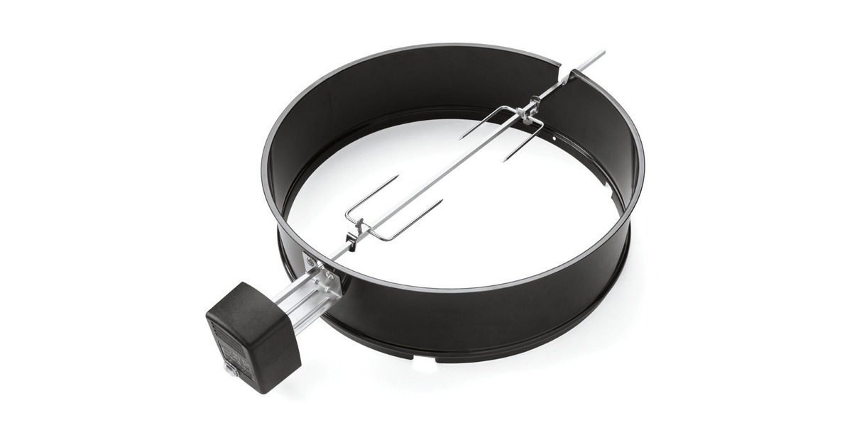 Weber Drehspieß 7494 für Holzkohlegrills mit Ø 57cm, Grillspieß(schwarz/silber)