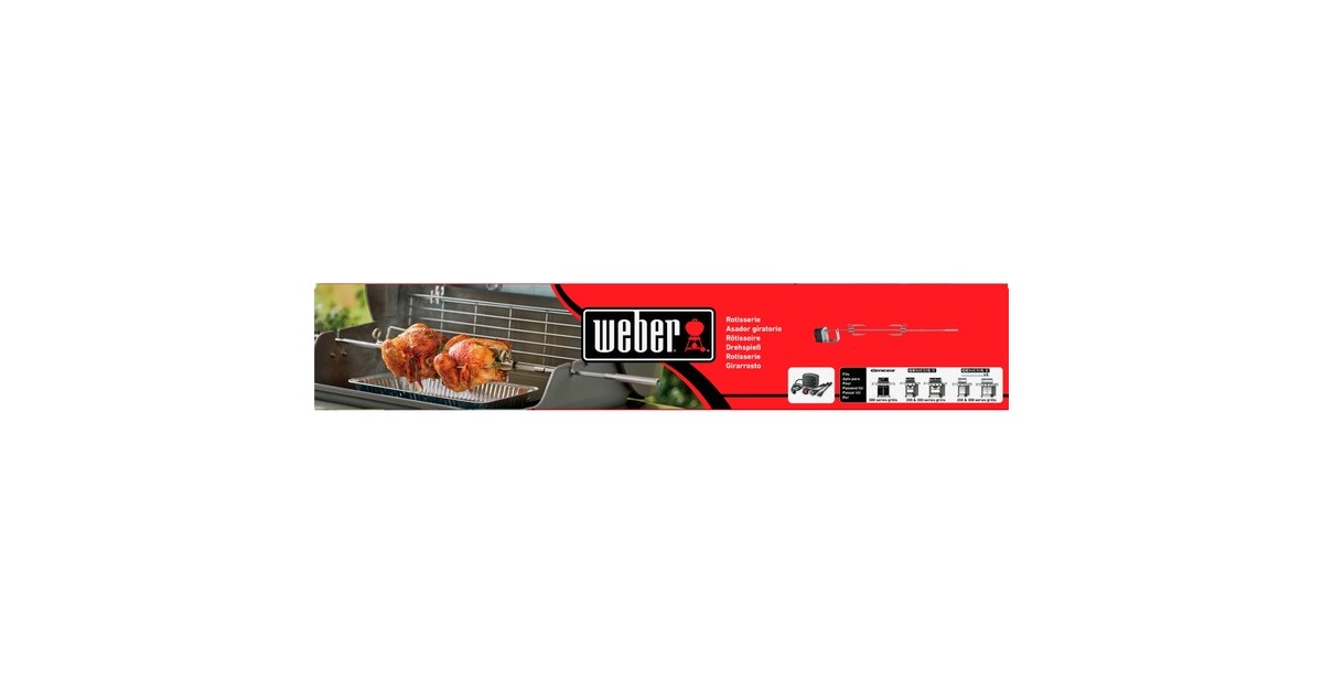 Weber Drehspieß 7654 für GENESIS II 200/300, Grillspieß