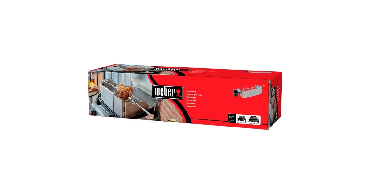 Weber Drehspieß 7660 für Pulse 1000 / 2000, Grillspieß(edelstahl, mit Motor)