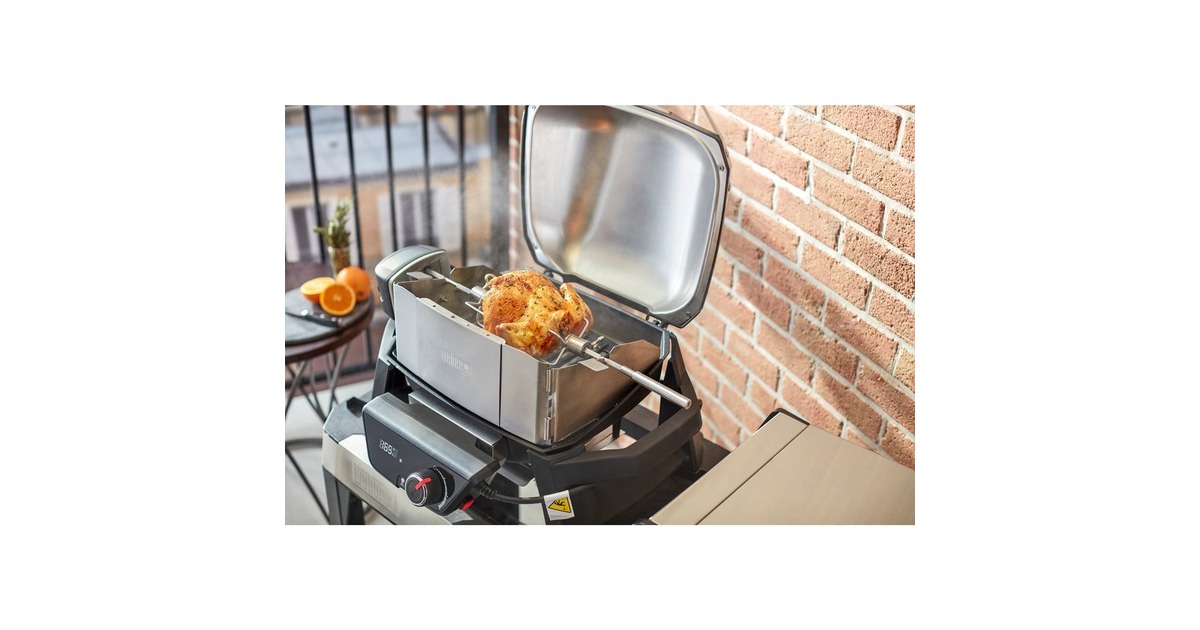 Weber Drehspieß 7660 für Pulse 1000 / 2000, Grillspieß(edelstahl, mit Motor)