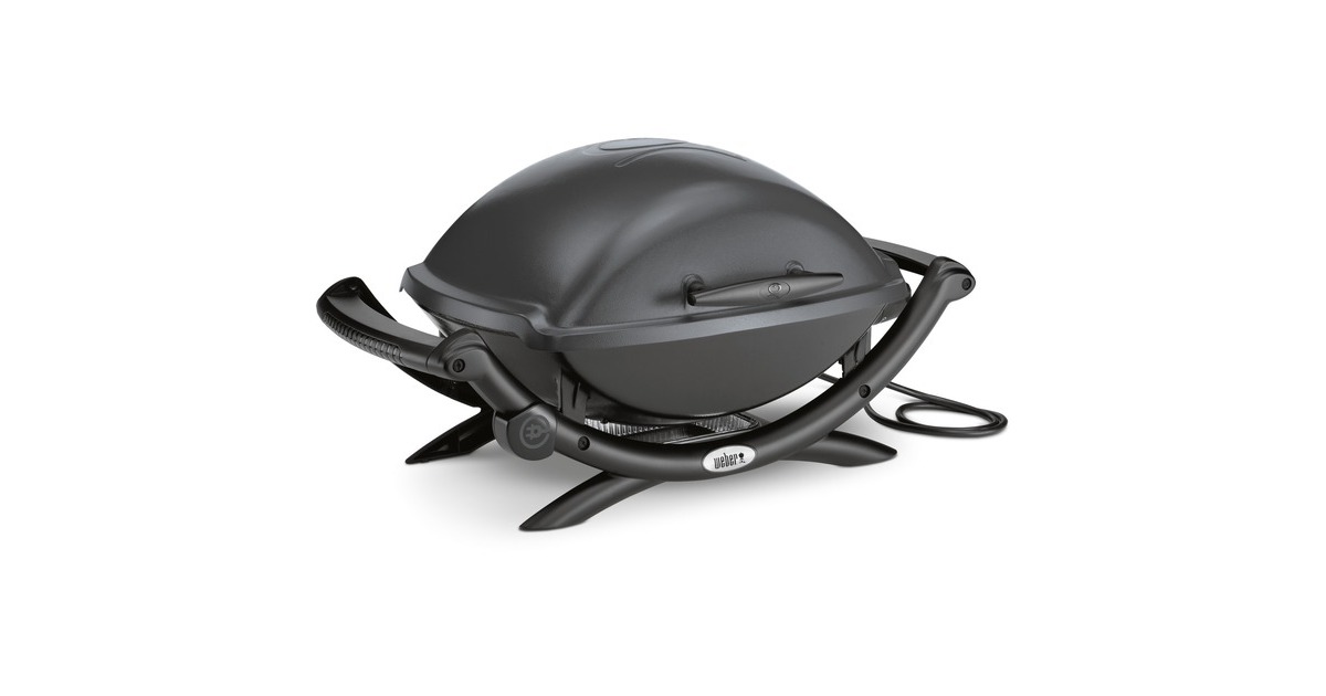 Weber Elektrogrill Q 2400, Dark Grey(schwarz, 2.200 Watt)