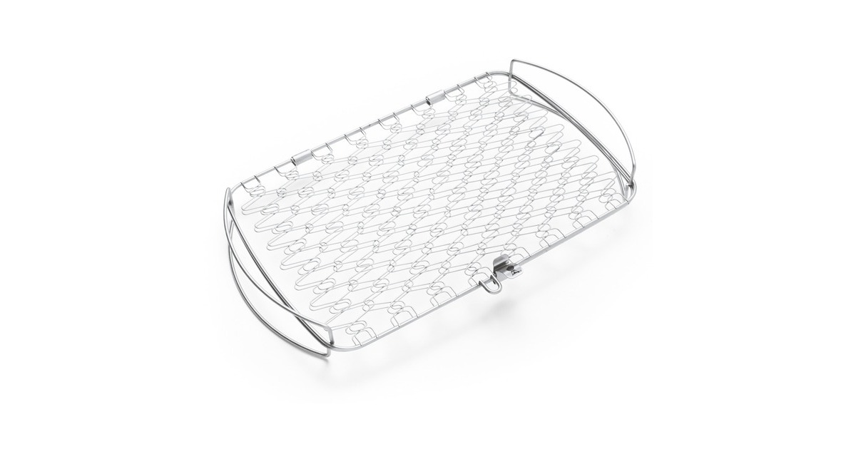 Weber Fisch- und Ge­mü­se­hal­ter 6471, groß, Grillkorb(edelstahl)