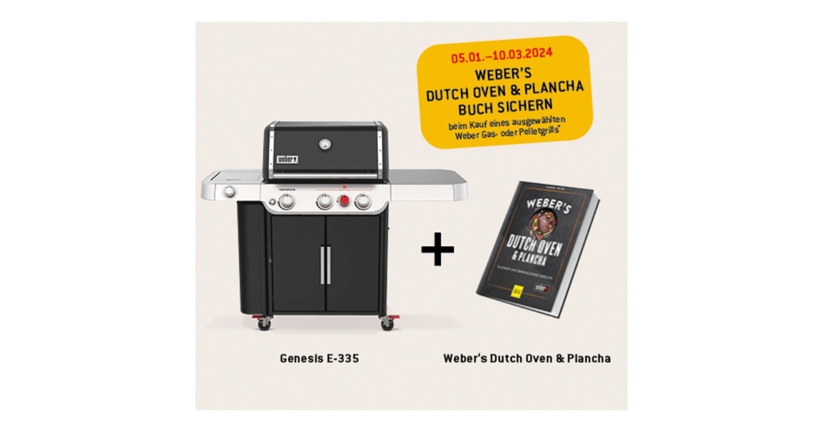 Weber Gasgrill Genesis E-335(schwarz/edelstahl, mit CRAFTED Basis-Rahmen und Sear Zone)