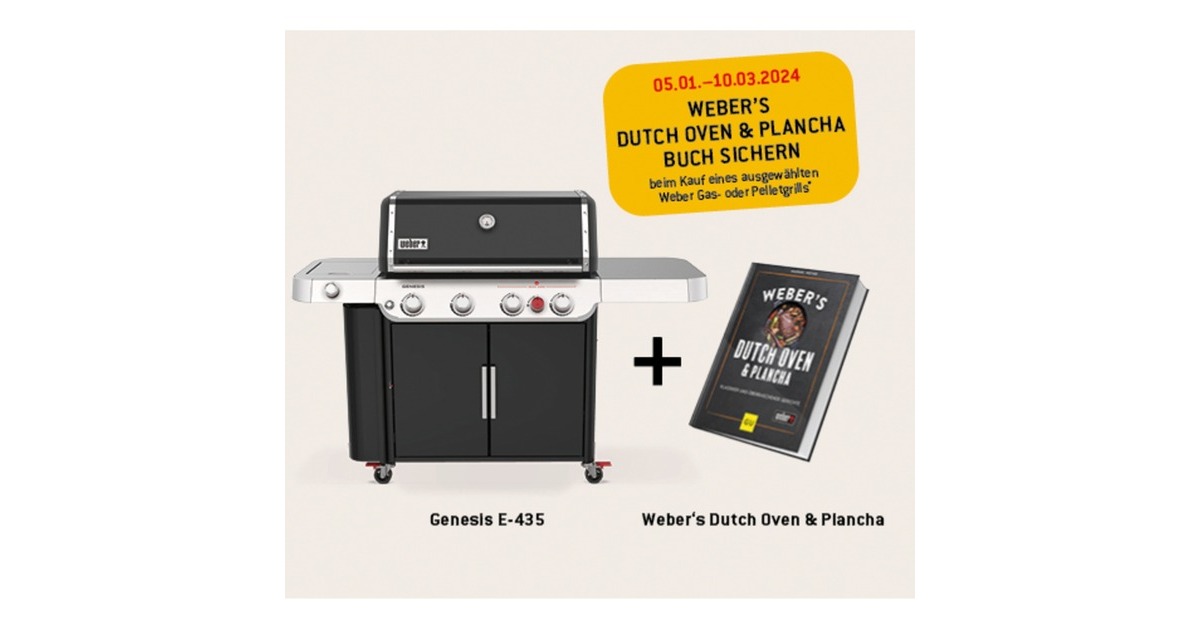 Weber Gasgrill Genesis E-435(schwarz/edelstahl, mit CRAFTED Basis-Rahmen und Sear Zone)