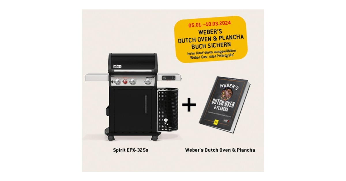 Weber Gasgrill Spirit EPX-325S GBS(schwarz/edelstahl, integriertes Weber Connect, mit Sear Zone)