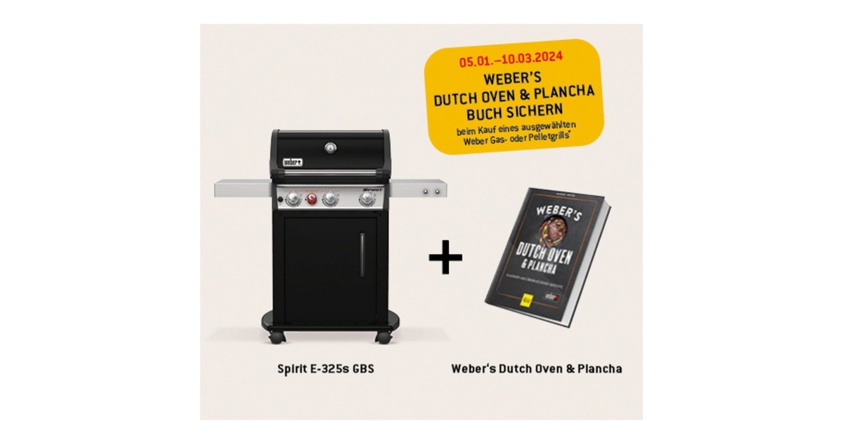 Weber Gasgrill Spirit E-325S GBS(schwarz/edelstahl, mit Sear Zone)