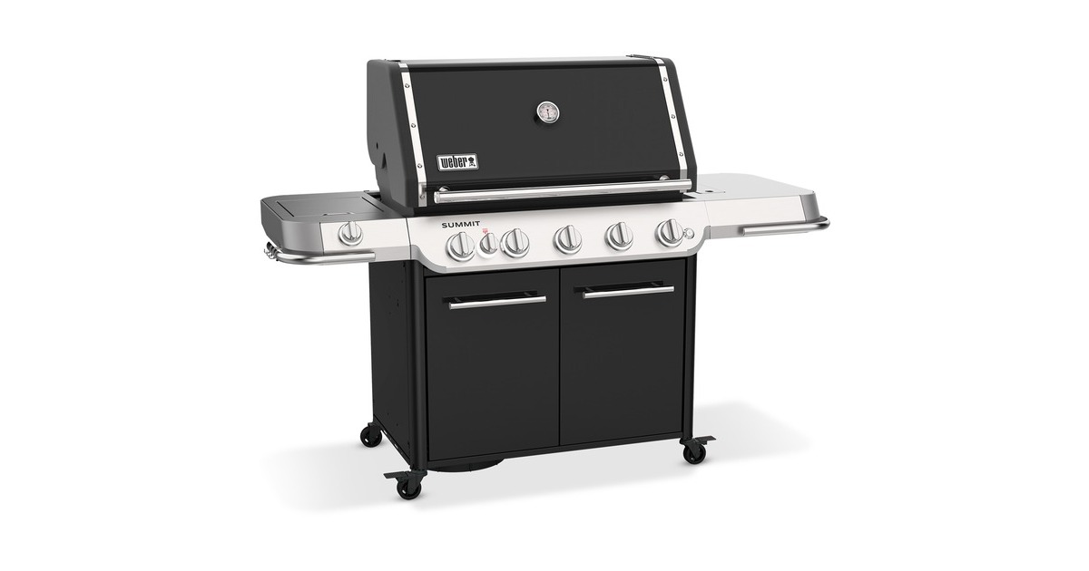 Weber Gasgrill Summit FS38 E, Black(schwarz/edelstahl, mit CRAFTED Basis-Rahmen und Sear Zone)