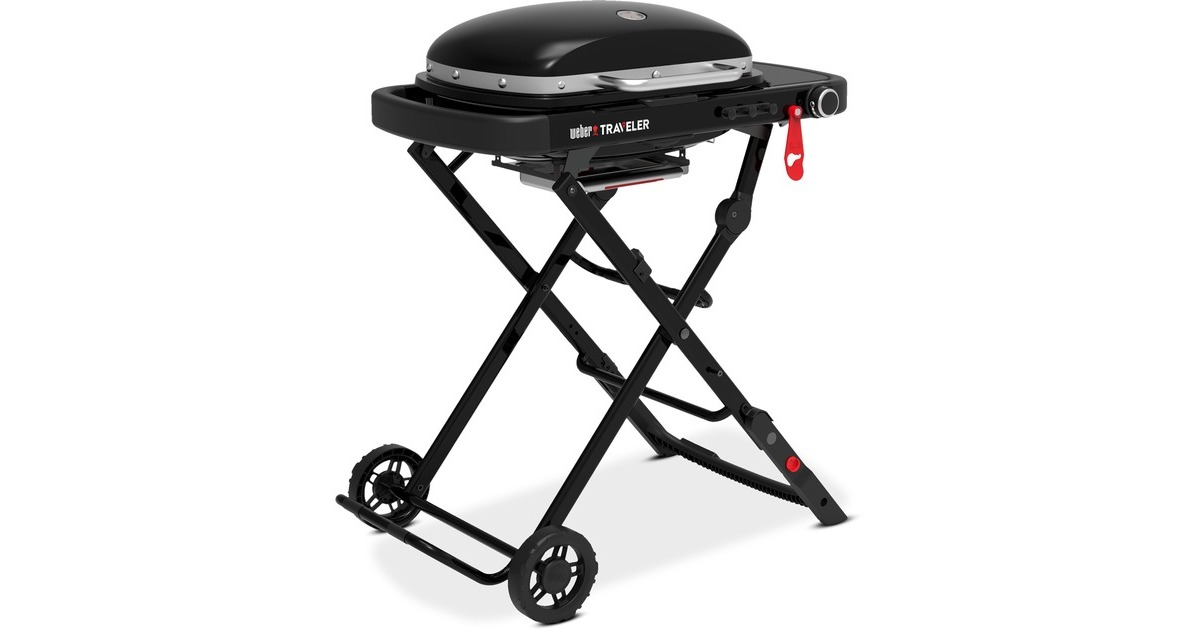 Weber Gasgrill Traveler Compact, Black(schwarz, zusammenklappbar)