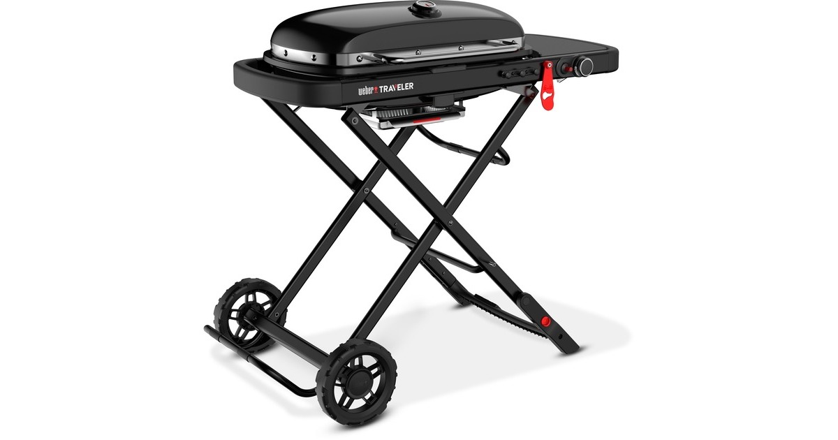 Weber Gasgrill Traveler Stealth(schwarz, zusammenklappbar)