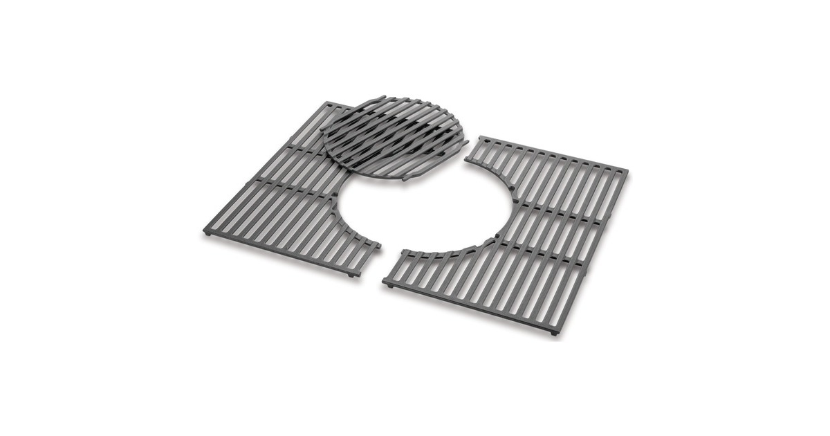 Weber Gourmet BBQ System Grillrost für GENESIS II 300(anthrazit, 3-teilig, Gusseisen)