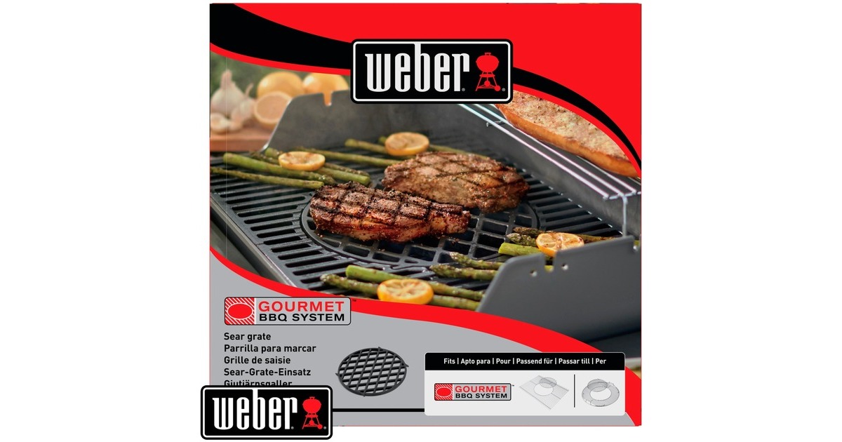 Weber Gourmet BBQ System Sear Grate 8834, Grillrost(schwarz, zum scharfen Anbraten, Outlet) Weber Gourmet BBQ System Sear Grate 8834, Grillrost(schwarz, zum scharfen Anbraten, Outlet)