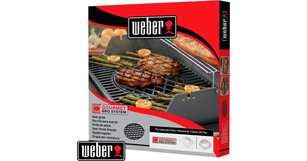 Weber Gourmet BBQ System Sear Grate 8834, Grillrost(schwarz, zum scharfen Anbraten)