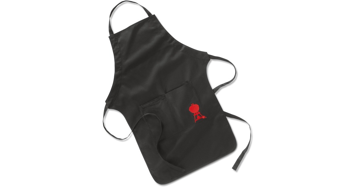 Weber Grill­schür­ze, schwarz mit rotem Kettle Grill 6474, Schürze(schwarz)