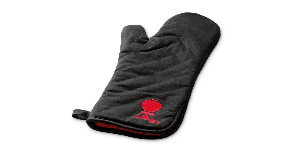 Weber Grillhandschuh 6472, schwarz mit rotem Kettle