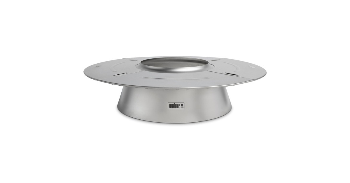 Weber Holzkohle Temperaturregler, für Kugelgrills mit Ø 57cm, Kamin(edelstahl, Hitze-Kegel und Diffusorplatte)