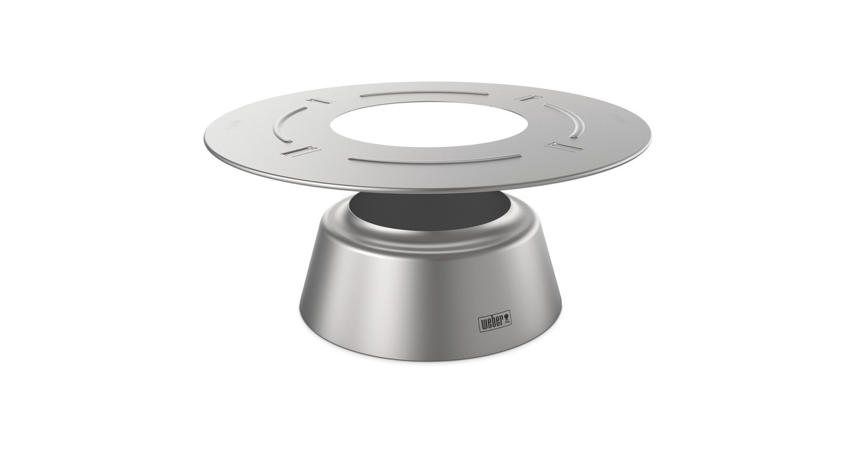 Weber Holzkohle Temperaturregler, für Kugelgrills mit Ø 57cm, Kamin(edelstahl, Hitze-Kegel und Diffusorplatte)