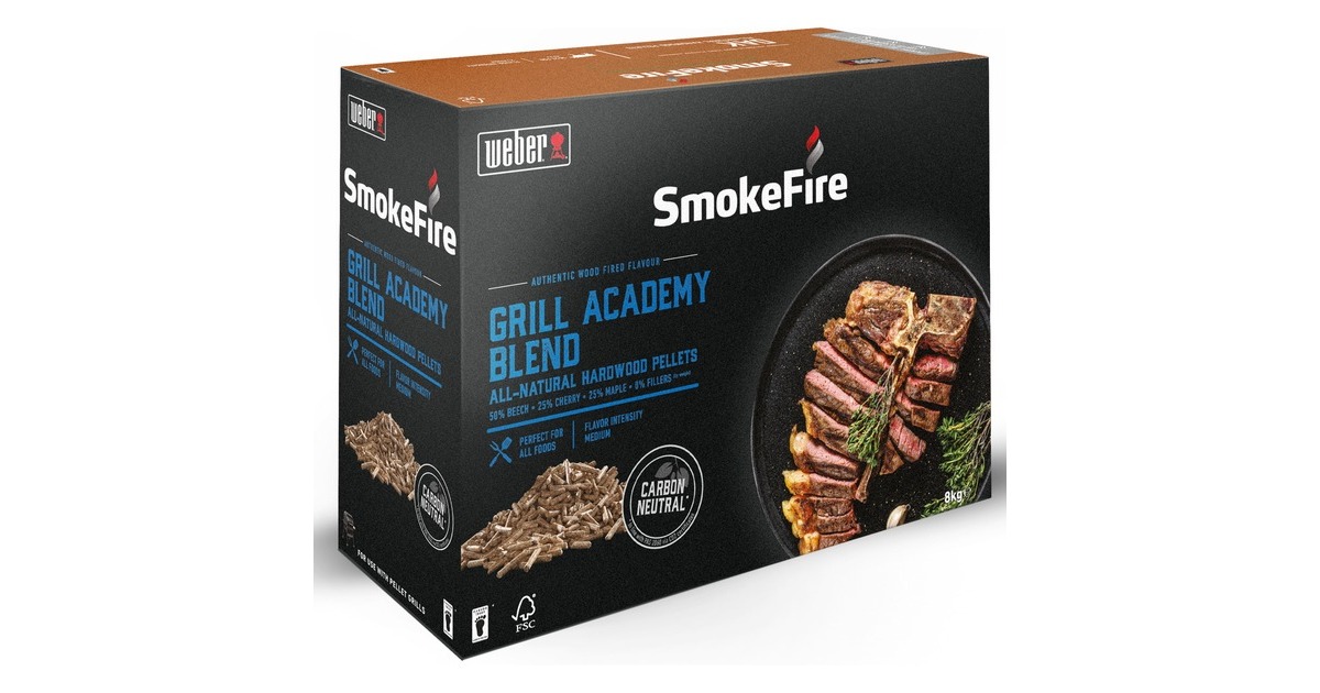 Weber Holzpellets Grill Academy, 8kg, Brennstoff(für SmokeFire)