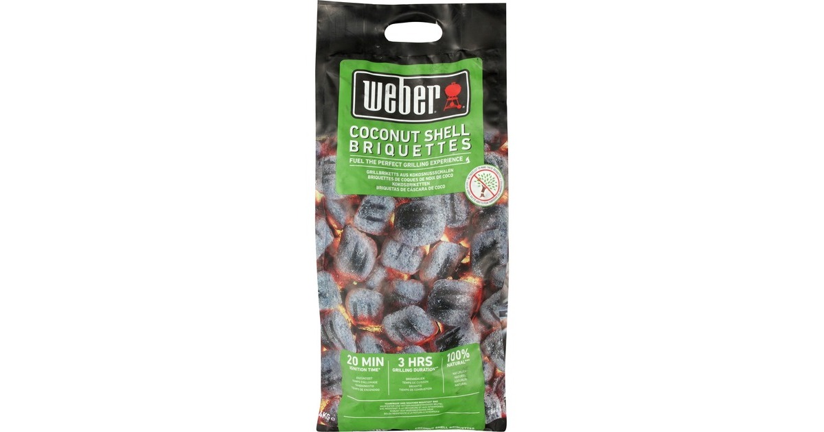 Weber Kokosnuss Briketts 18401, 4kg