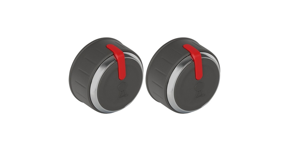 Weber Kontrollknöpfe für Genesis II E / SE, Ersatzteil(dunkelgrau, 2 Stück)