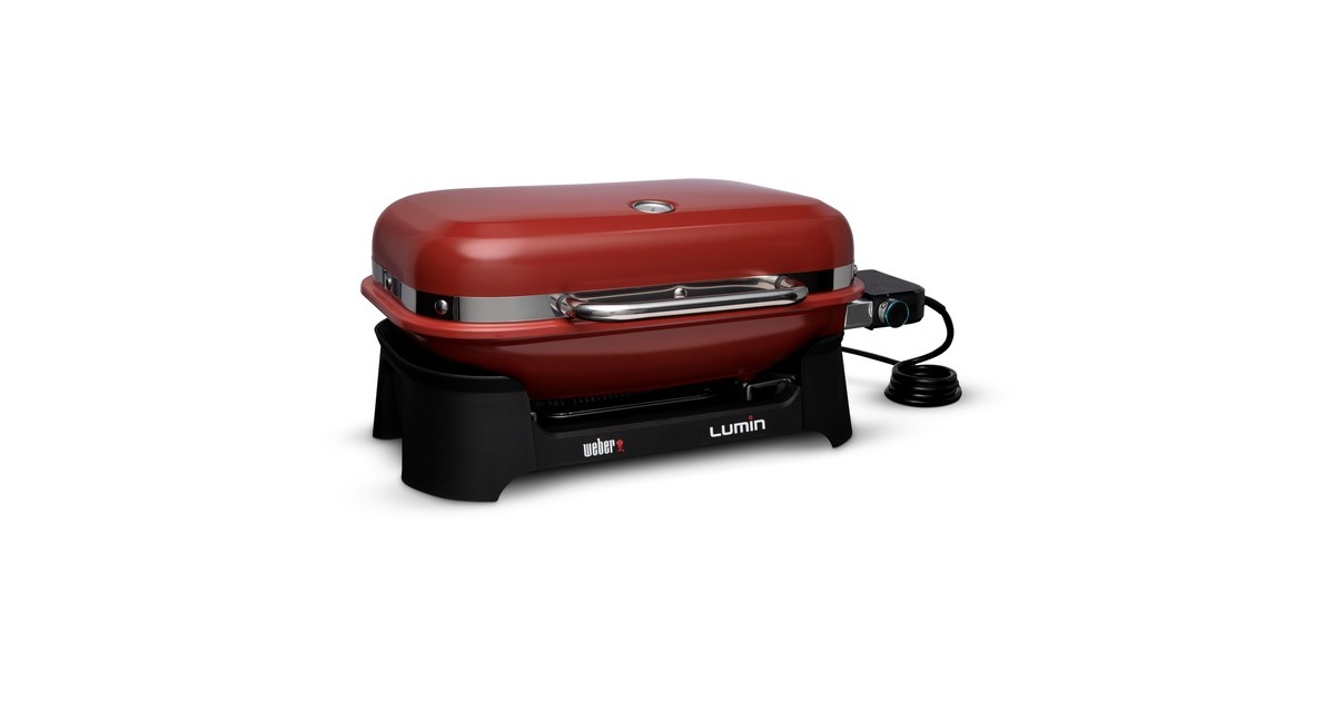 Weber Lumin Elektrogrill(dunkelrot, 2.200 Watt)