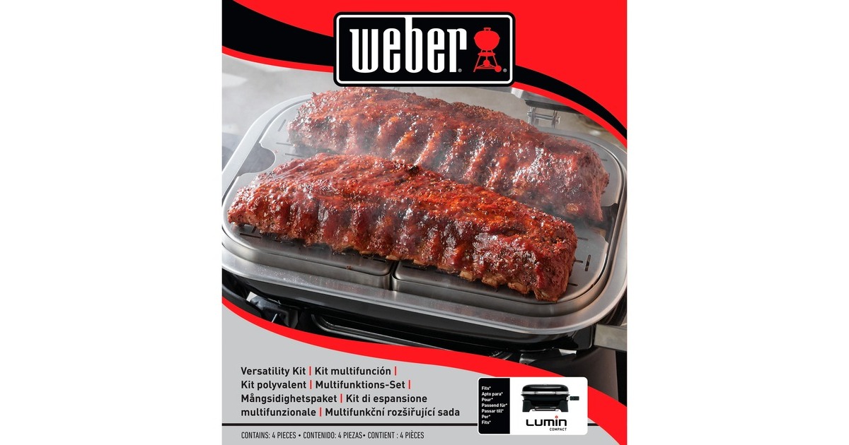 Weber Multifunktions-Erweiterungs-Set für Lumin Compact, Grillrost(edelstahl, 4-teilig)