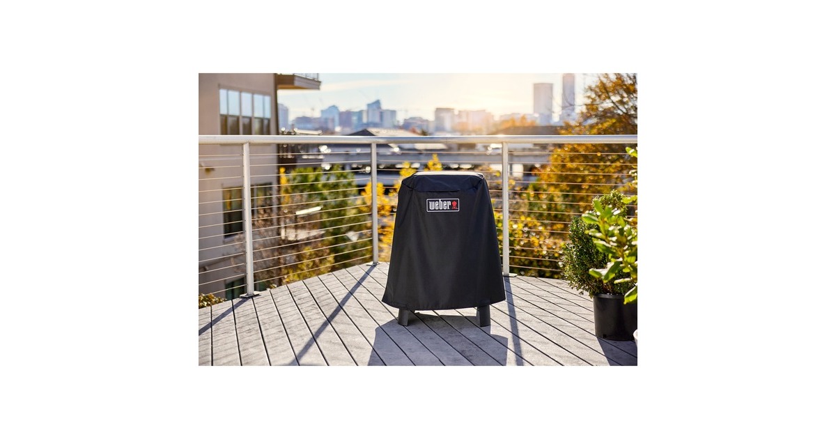 Weber Premium Abdeckhaube für Lumin Serie mit Stand, Schutzhaube(schwarz, für Lumin und Lumin Compact)