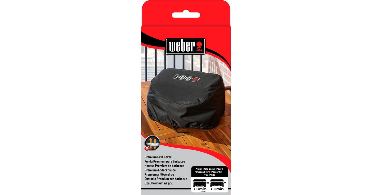 Weber Premium Abdeckhaube für Lumin Serie ohne Stand, Schutzhaube(schwarz, für Lumin und Lumin Compact)