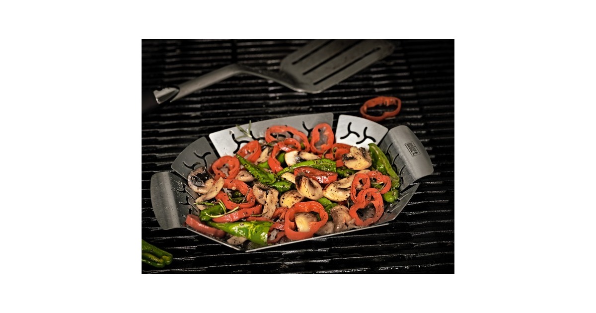 Weber Premium Gemüse-Grillkorb 6677, Gemüsekorb(edelstahl, klein)