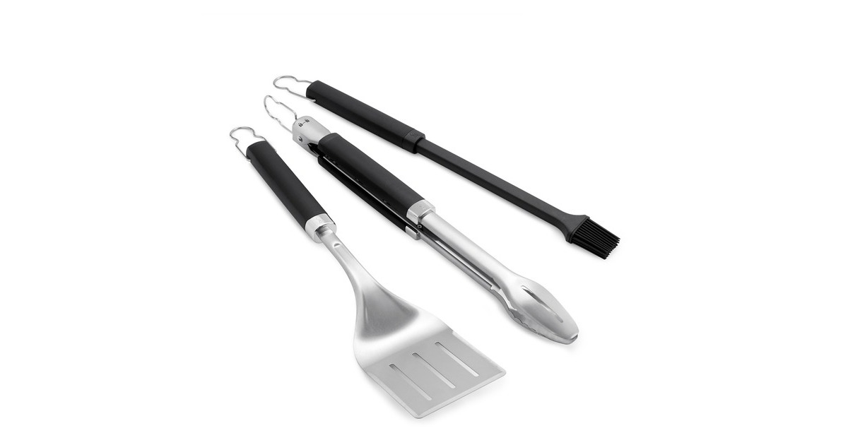 Weber Premium Grillbesteck, 3-teilig(edelstahl/schwarz, Wender, Grillzange und Pinsel) Weber Premium Grillbesteck, 3-teilig(edelstahl/schwarz, Wender, Grillzange und Pinsel)
