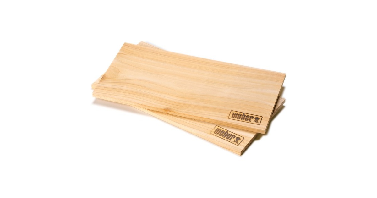 Weber Räucherbretter Zedernholz 17831, Aroma-Holz(groß, 2 Stück)