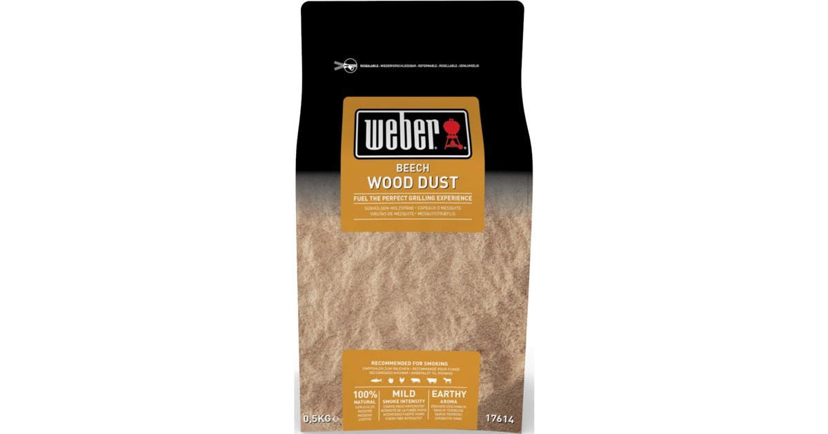 Weber Räuchermehl Buche 17614, Räucherspäne(0,5kg)