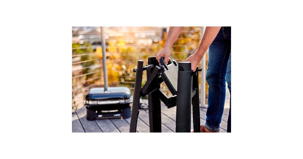 Weber Stand mit Seitentisch für Lumin Elektrogrill 6617, Grill-Untergestell(schwarz)