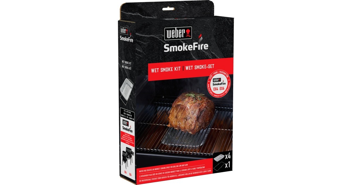 Weber Wet-Smoke-Kit, Tropfschale(für Holzpelletgrills SmokeFire EX4 und EX6)