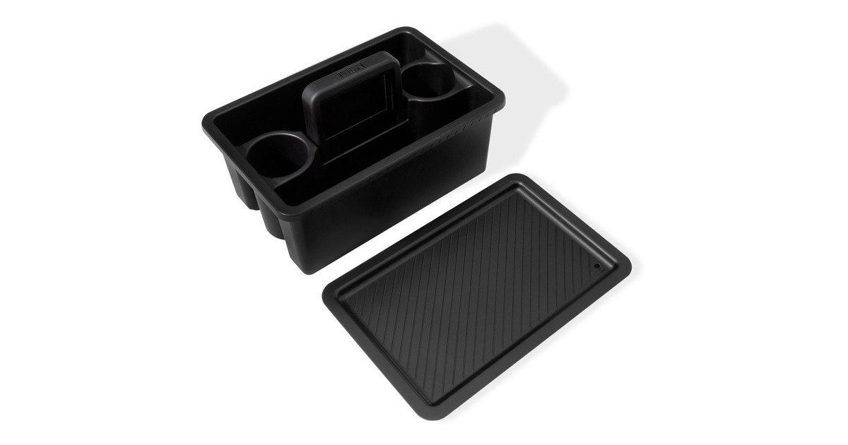 Weber Works tragbarer Aufbewahrungskorb, 2-teilig, für Seitentisch, Korbeinsatz(schwarz, für SLATE GPD Premium Plancha)