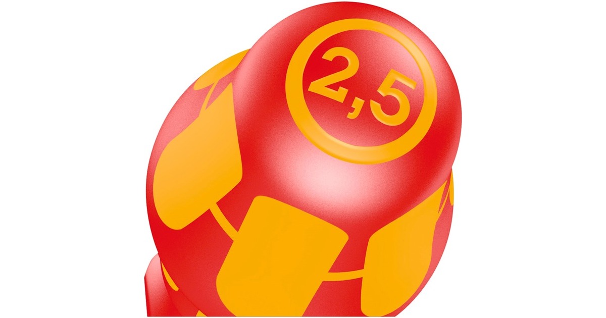 Wera 160 i/168 i/6 Schraubendrehersatz Kraftform Plus Serie 100 + Rack(rot/gelb, 6-teilig, mit Lasertip)