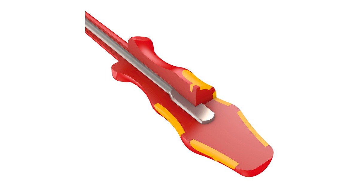 Wera 160 i/168 i/6 Schraubendrehersatz Kraftform Plus Serie 100 + Rack(rot/gelb, 6-teilig, mit Lasertip)