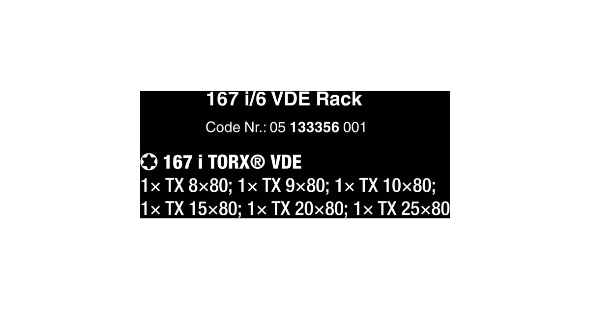 Wera 167 i/6 Schraubendrehersatz Kraftform Plus Serie 100, VDE(rot/gelb, 6-teilig, Black Point Spitze)
