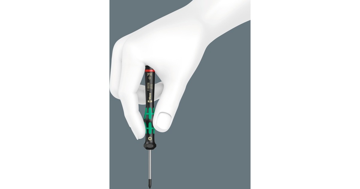 Wera 2067/6 Elektroniker TORX BO Schraubendrehersatz + Rack(schwarz/grün, 6-teilig, Black Point Spitze)