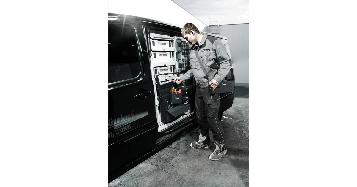 Wera 2go 4 Werkzeug-Köcher, Tasche(schwarz, mit Tragegriff)