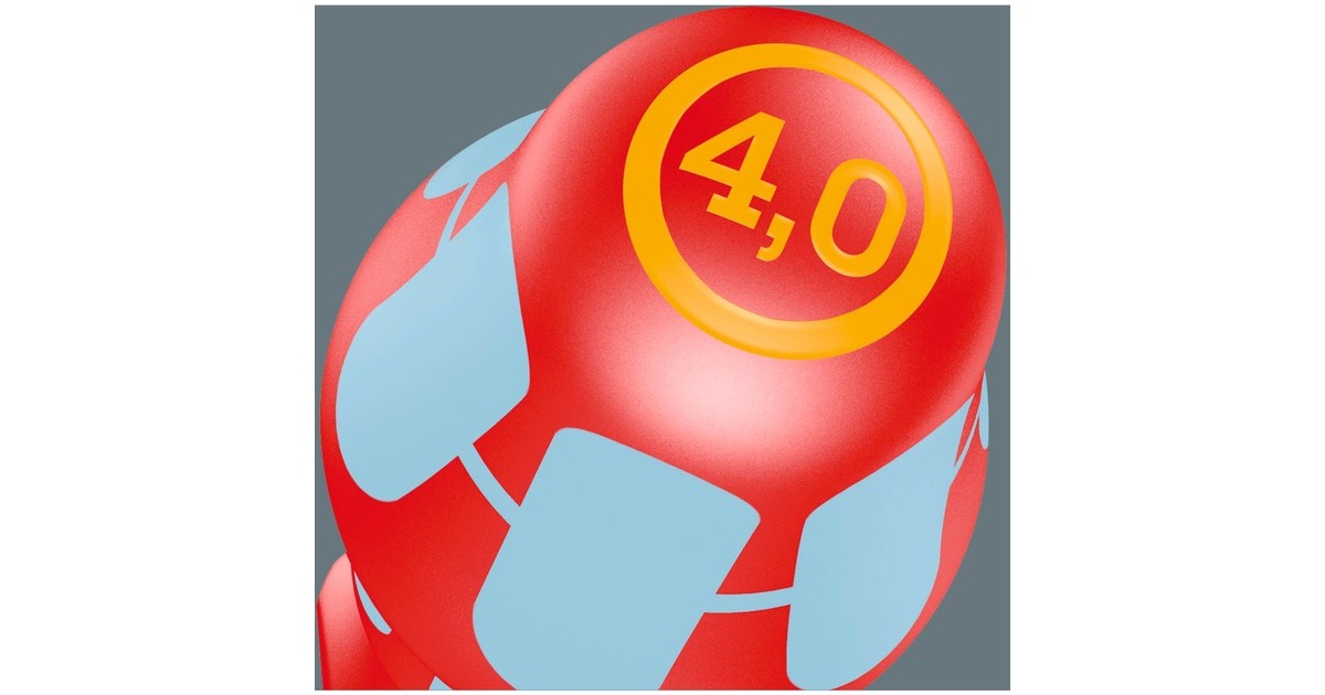 Wera 3165 i/6 Schraubendrehersatz, Edelstahl + Rack(rot/blau, 6-teilig, mit Lasertip)