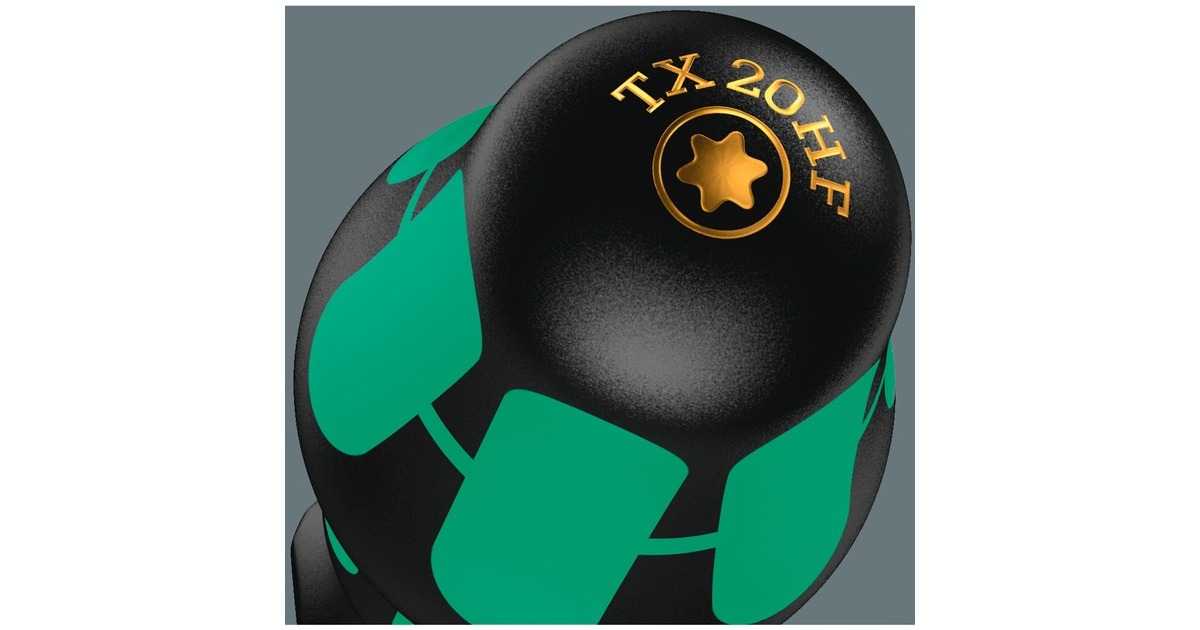 Wera 367/7 TORX HF Schraubendrehersatz Kraftform Plus + Rack(schwarz/grün, 7-teilig, mit Haltefunktion)