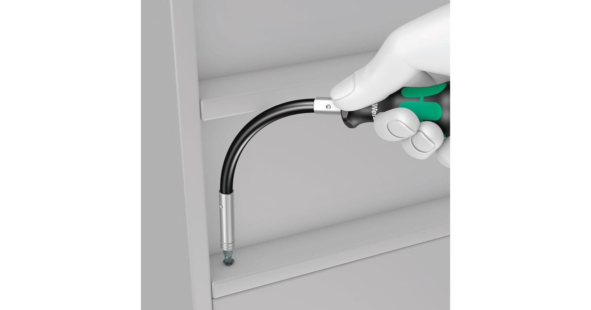 Wera 393 S Bits-Handhalter extra slim, mit flexiblem Schaft, Schraubendreher(schwarz/grün)