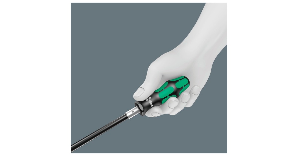 Wera 393 S Bits-Handhalter extra slim, mit flexiblem Schaft, Schraubendreher(schwarz/grün)
