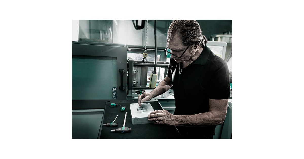 Wera 454/7 HF Set 1 Quergriff-Schraubendreher + Rack, 7-teilig(schwarz/grün, mit Haltefunktion)