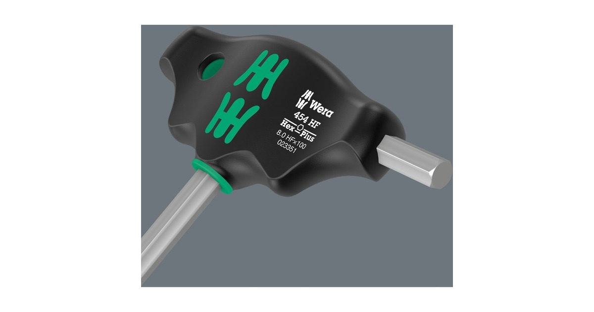 Wera 454/7 HF Set 2 Quergriff-Schraubendreher + Rack, 7-teilig(schwarz/grün, mit Haltefunktion)