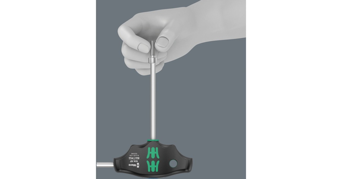 Wera 454/7 HF Set 2 Quergriff-Schraubendreher + Rack, 7-teilig(schwarz/grün, mit Haltefunktion)