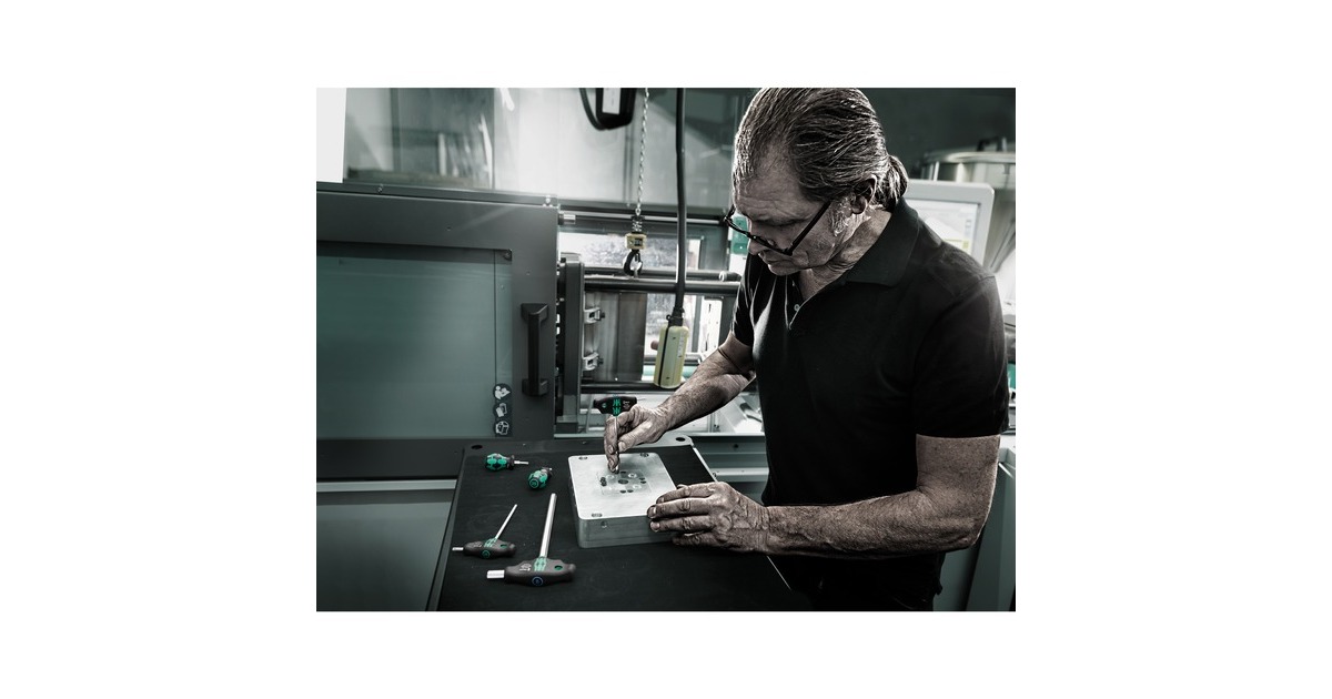 Wera 454/7 HF Set 2 Quergriff-Schraubendreher + Rack, 7-teilig(schwarz/grün, mit Haltefunktion)